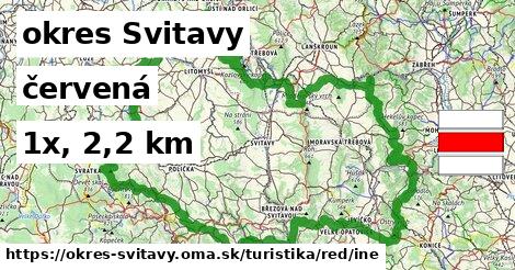 okres Svitavy Turistické trasy červená iná