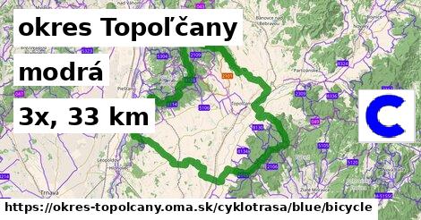 okres Topoľčany Cyklotrasy modrá bicycle