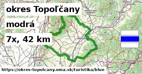 okres Topoľčany Turistické trasy modrá 