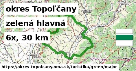 okres Topoľčany Turistické trasy zelená hlavná