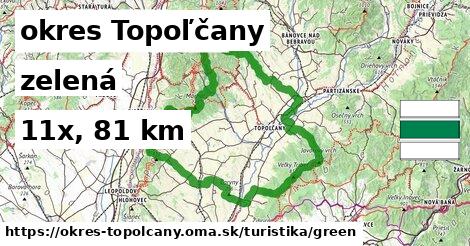 okres Topoľčany Turistické trasy zelená 