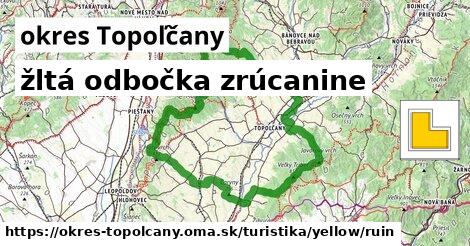 okres Topoľčany Turistické trasy žltá odbočka zrúcanine