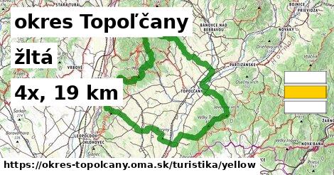 okres Topoľčany Turistické trasy žltá 