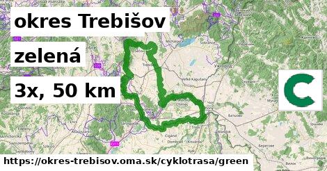 okres Trebišov Cyklotrasy zelená 