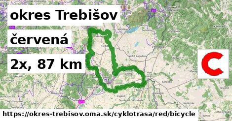 okres Trebišov Cyklotrasy červená bicycle