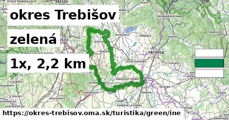 okres Trebišov Turistické trasy zelená iná