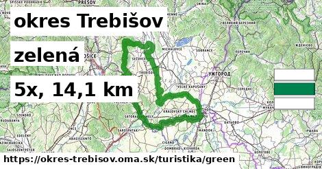 okres Trebišov Turistické trasy zelená 