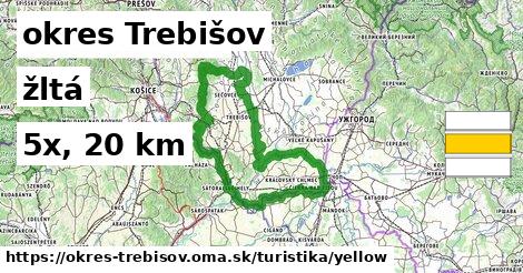 okres Trebišov Turistické trasy žltá 