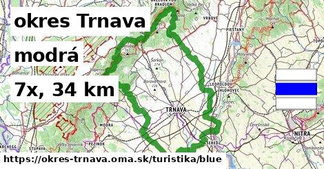 okres Trnava Turistické trasy modrá 