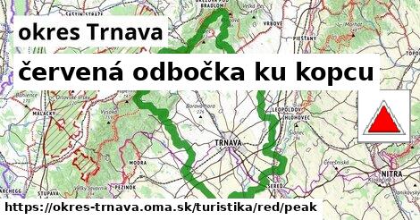 okres Trnava Turistické trasy červená odbočka ku kopcu