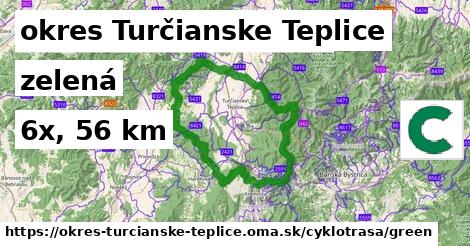 okres Turčianske Teplice Cyklotrasy zelená 