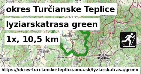 okres Turčianske Teplice Lyžiarske trasy zelená 