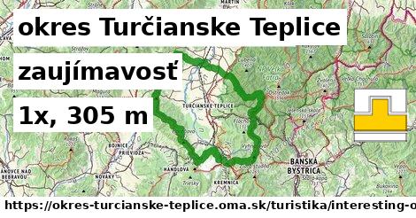 okres Turčianske Teplice Turistické trasy zaujímavosť 