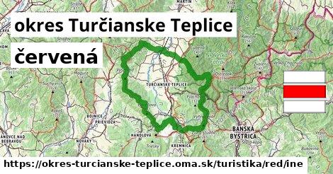 okres Turčianske Teplice Turistické trasy červená iná