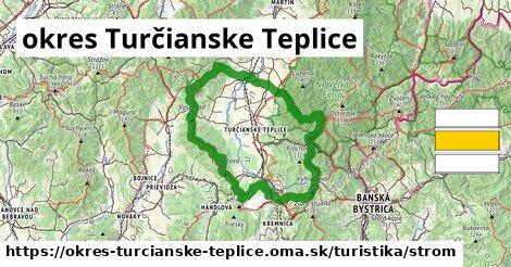 okres Turčianske Teplice Turistické trasy strom 