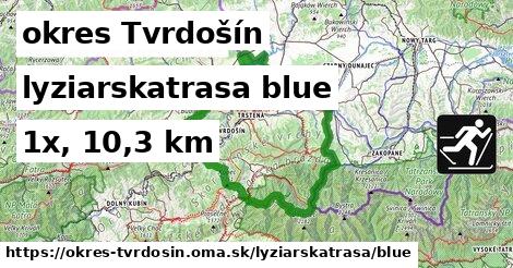 okres Tvrdošín Lyžiarske trasy modrá 