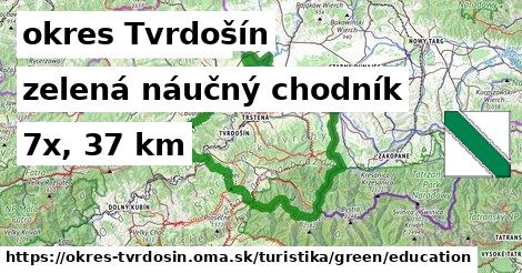 okres Tvrdošín Turistické trasy zelená náučný chodník