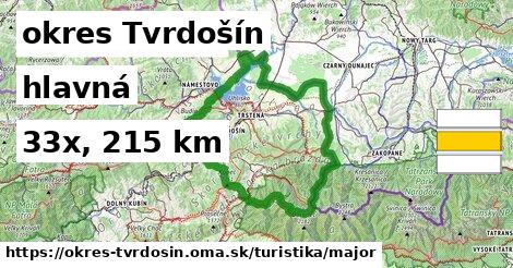 okres Tvrdošín Turistické trasy hlavná 