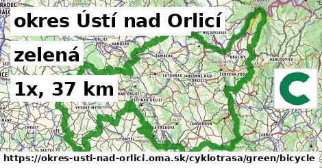okres Ústí nad Orlicí Cyklotrasy zelená bicycle