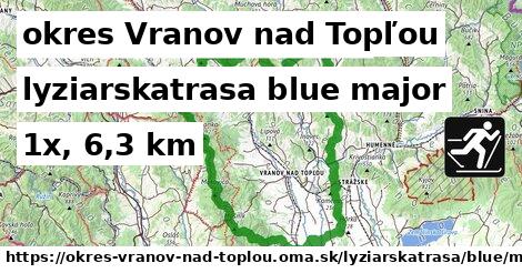 okres Vranov nad Topľou Lyžiarske trasy modrá hlavná