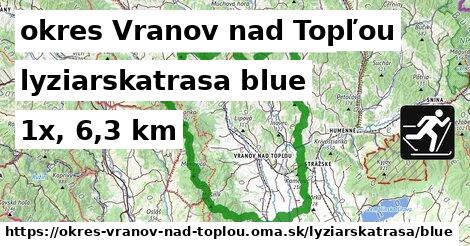okres Vranov nad Topľou Lyžiarske trasy modrá 