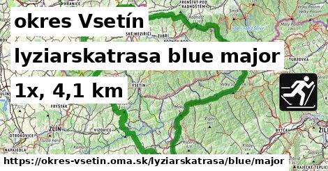 okres Vsetín Lyžiarske trasy modrá hlavná
