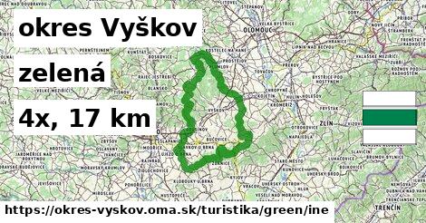 okres Vyškov Turistické trasy zelená iná