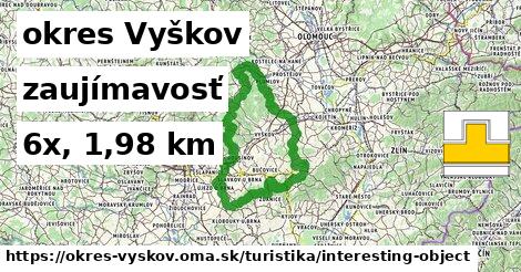 okres Vyškov Turistické trasy zaujímavosť 
