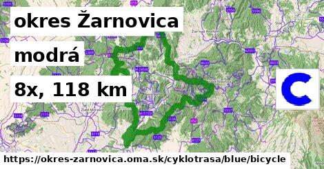 okres Žarnovica Cyklotrasy modrá bicycle