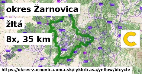 okres Žarnovica Cyklotrasy žltá bicycle