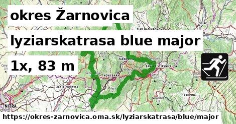 okres Žarnovica Lyžiarske trasy modrá hlavná