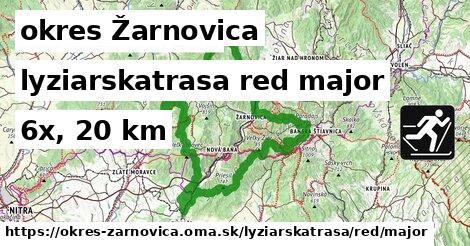 okres Žarnovica Lyžiarske trasy červená hlavná