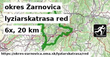 okres Žarnovica Lyžiarske trasy červená 