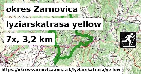 okres Žarnovica Lyžiarske trasy žltá 