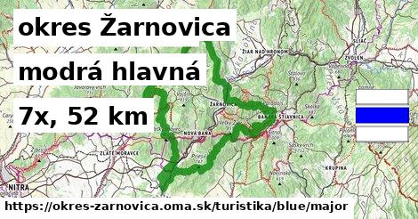 okres Žarnovica Turistické trasy modrá hlavná