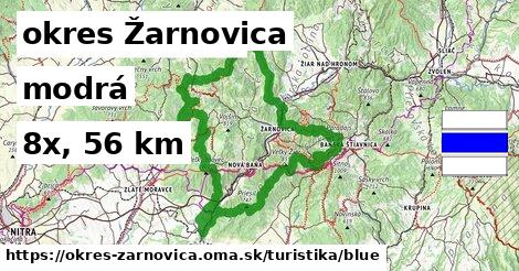 okres Žarnovica Turistické trasy modrá 