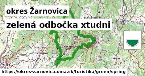 okres Žarnovica Turistické trasy zelená odbočka xtudni