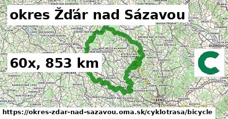 okres Žďár nad Sázavou Cyklotrasy bicycle 