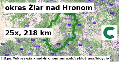 okres Žiar nad Hronom Cyklotrasy bicycle 