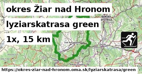 okres Žiar nad Hronom Lyžiarske trasy zelená 