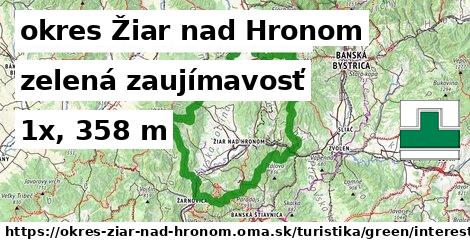 okres Žiar nad Hronom Turistické trasy zelená zaujímavosť