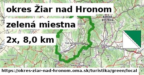 okres Žiar nad Hronom Turistické trasy zelená miestna