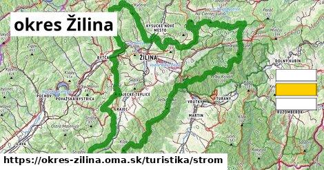 okres Žilina Turistické trasy strom 