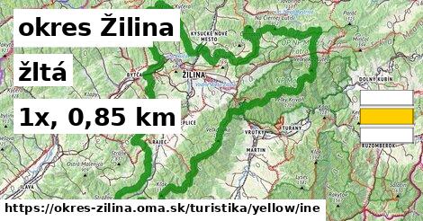 okres Žilina Turistické trasy žltá iná
