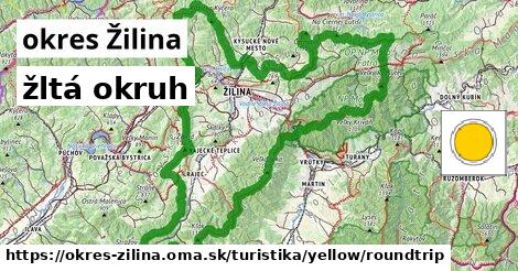 okres Žilina Turistické trasy žltá okruh