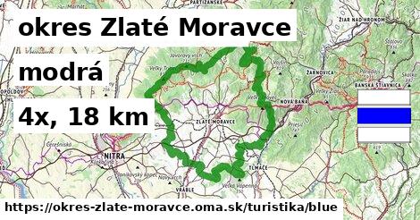 okres Zlaté Moravce Turistické trasy modrá 