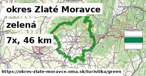 okres Zlaté Moravce Turistické trasy zelená 