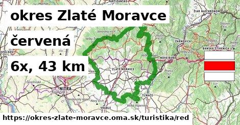 okres Zlaté Moravce Turistické trasy červená 