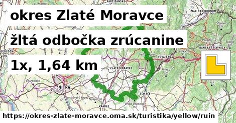 okres Zlaté Moravce Turistické trasy žltá odbočka zrúcanine