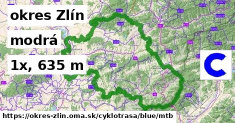 okres Zlín Cyklotrasy modrá mtb